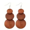 Boucles d’oreilles pendantes en bois