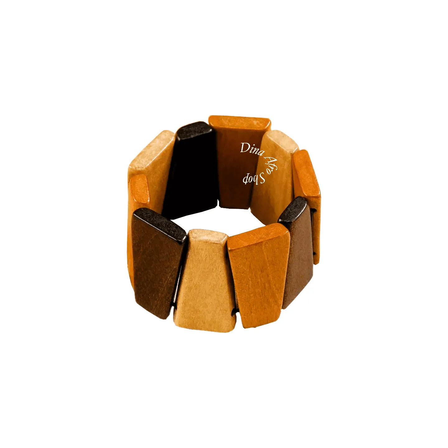 Bracelet manchette en bois extensible