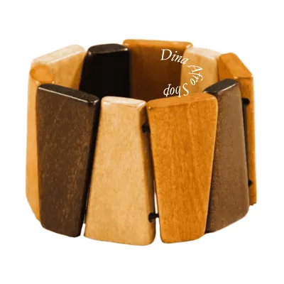 Bracelet manchette en bois extensible