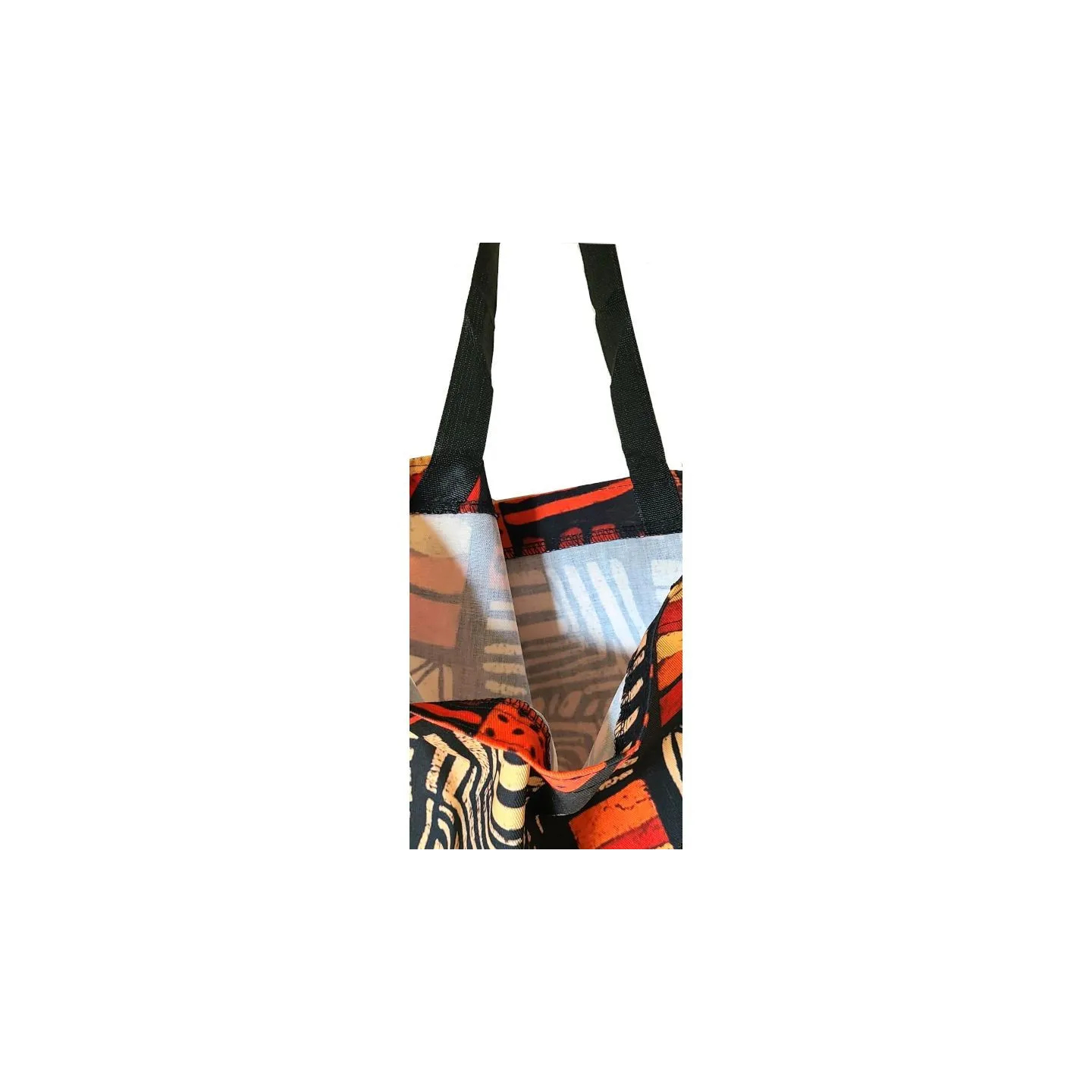 tote bag en coton imprimé africain, sac fourre-tout