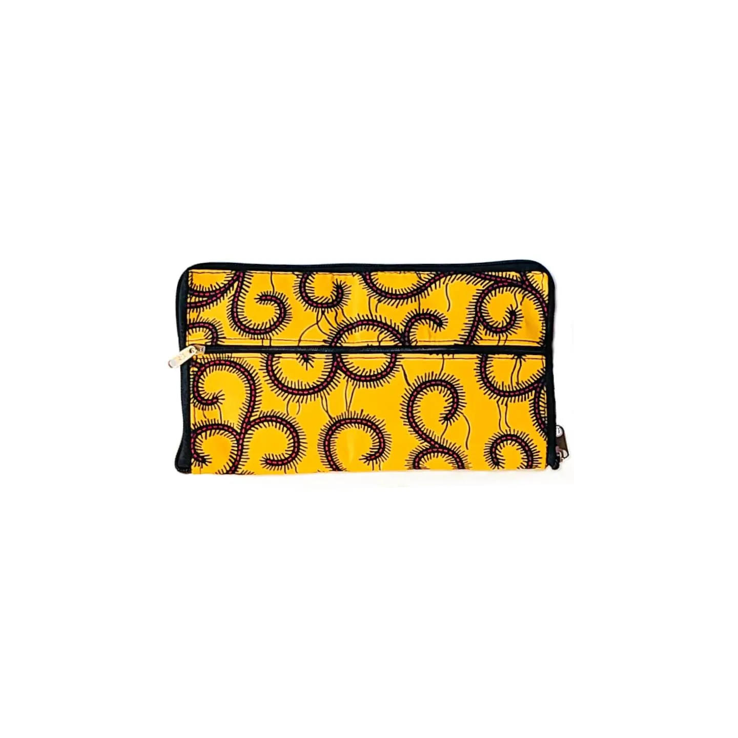 Tote Bag Wax pliable motif jaune rouge noir - sac cabas coloré Dina Afro Shop
