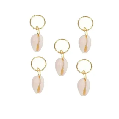 Bijoux anneaux en coquillage cauris pour cheveux
