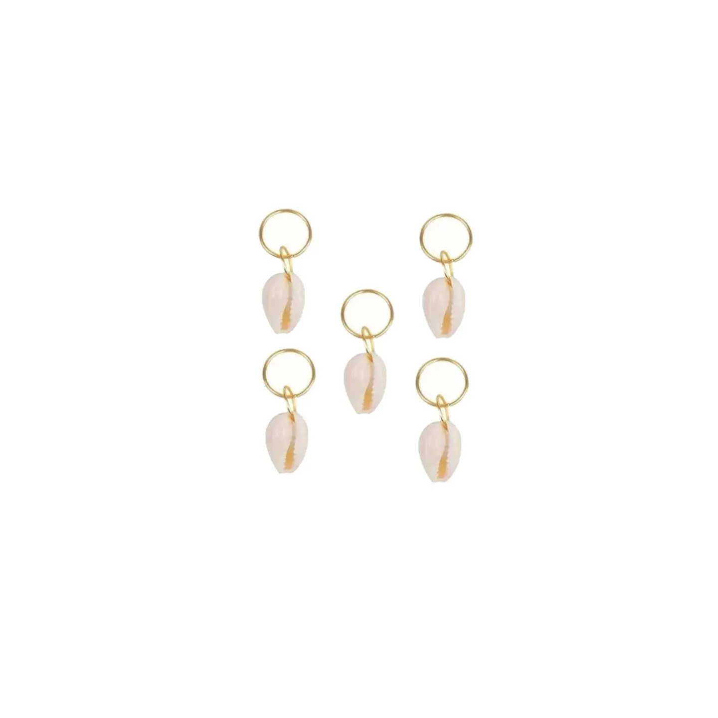 Bijoux anneaux en coquillage cauris pour cheveux