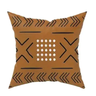 Housse de coussin de canapé en tissu africain bogolan