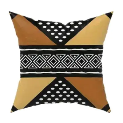 Housse de coussin de canapé en tissu africain bogolan