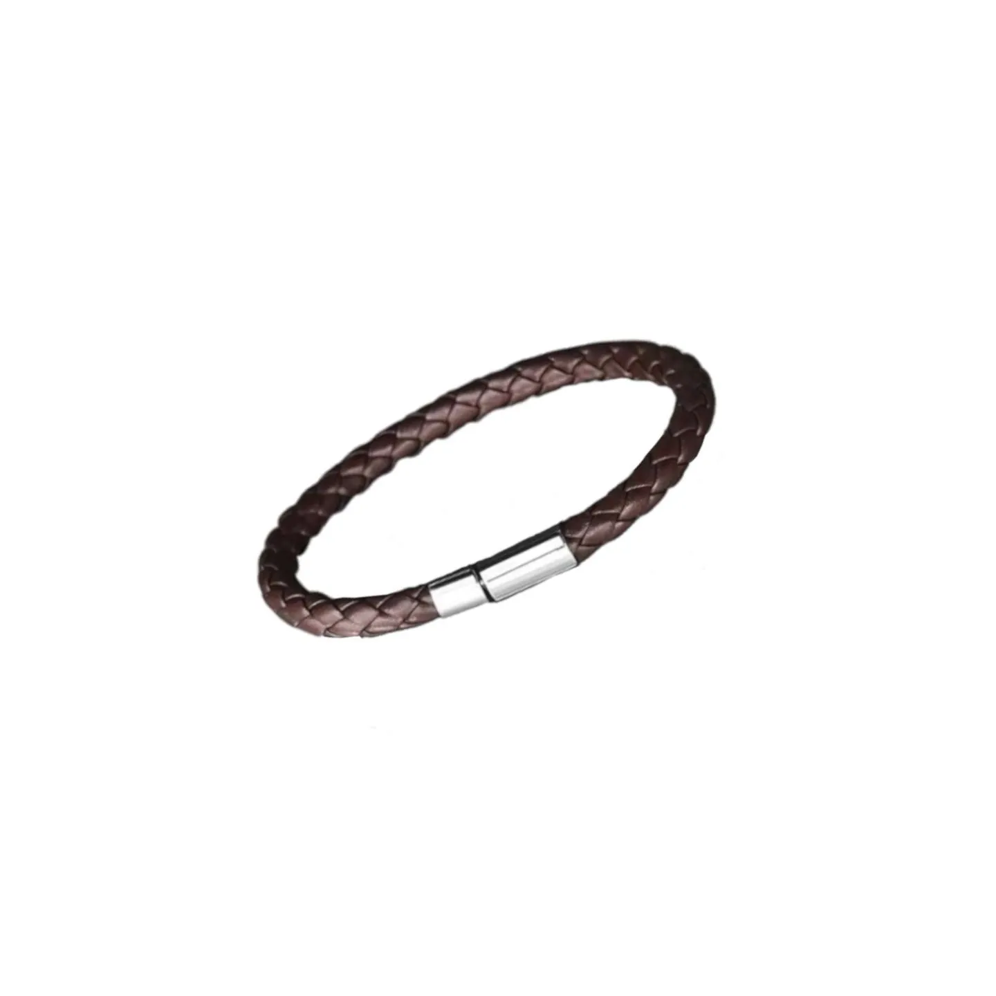 Bracelet tressé en cuir PU pour homme