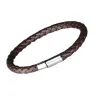 Bracelet tressé en cuir PU pour homme