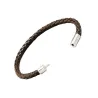 Bracelet tressé en cuir PU pour homme