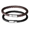 Bracelet tressé en cuir PU pour homme