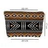 Trousse de maquillage imprimé bogolan noir/marron