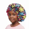 Bonnet de nuit wax doublure satin pour enfant