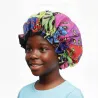 Bonnet de nuit en tissu wax doublé de satin pour enfant