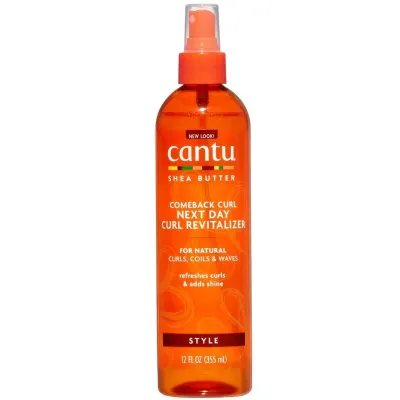 Cantu Comeback Curl Next Day Revitalizer 355 ml – spray revitalisant boucles jour 2 pour cheveux bouclés et crépus