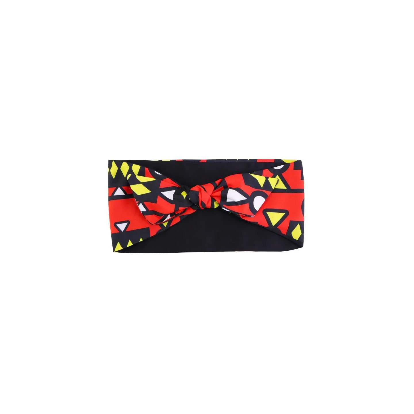 Accessoire cheveux rouge/jaune – bandeau wax pour look coloré du quotidien