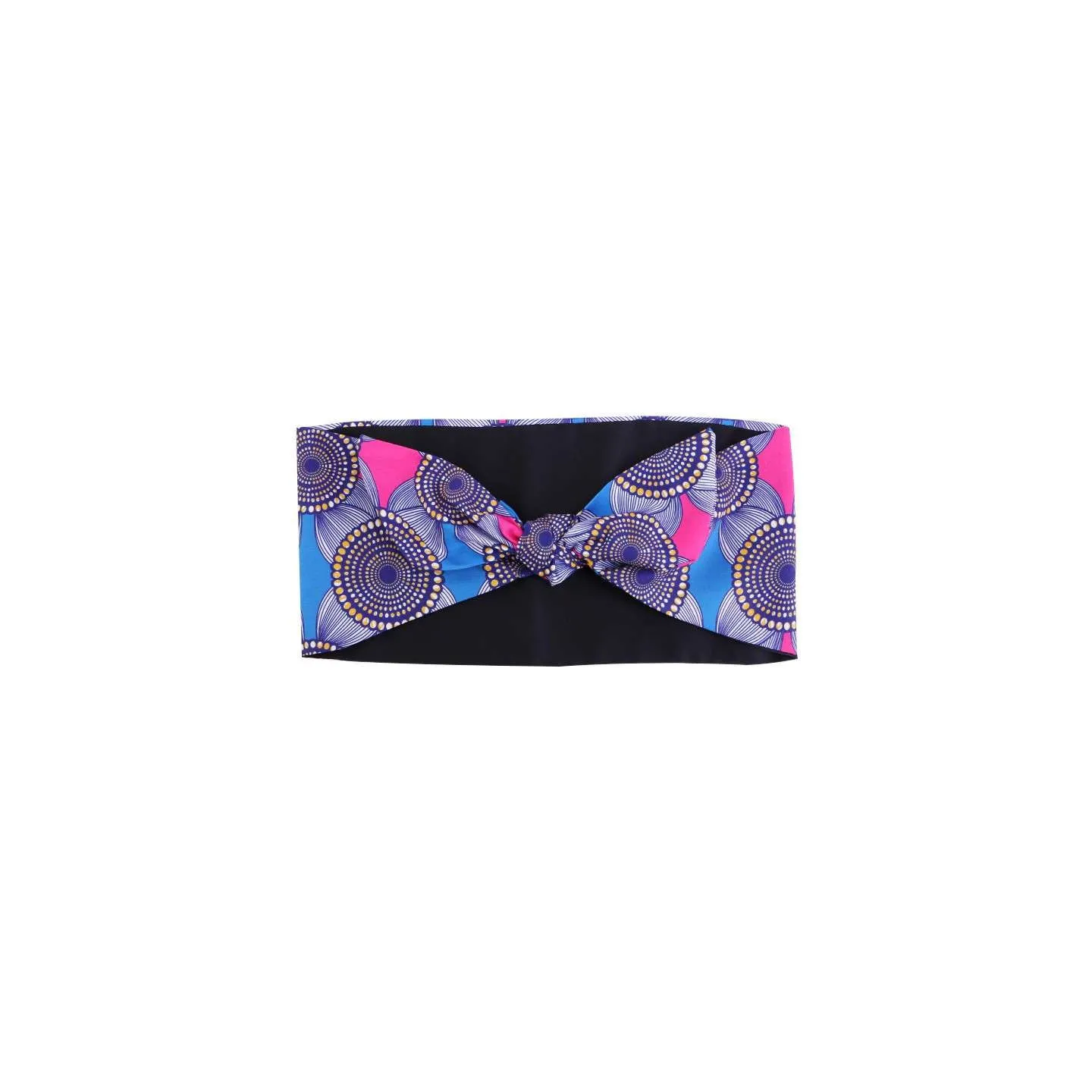 Accessoire cheveux bleu/rose/gris – bandeau wax pour tenue colorée et joyeuse