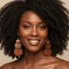 Boucles d’oreilles pendantes en bois