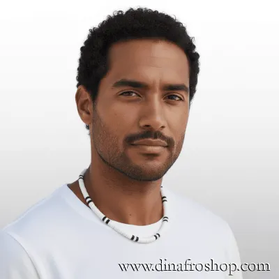 Collier en perles ras le cou pour homme