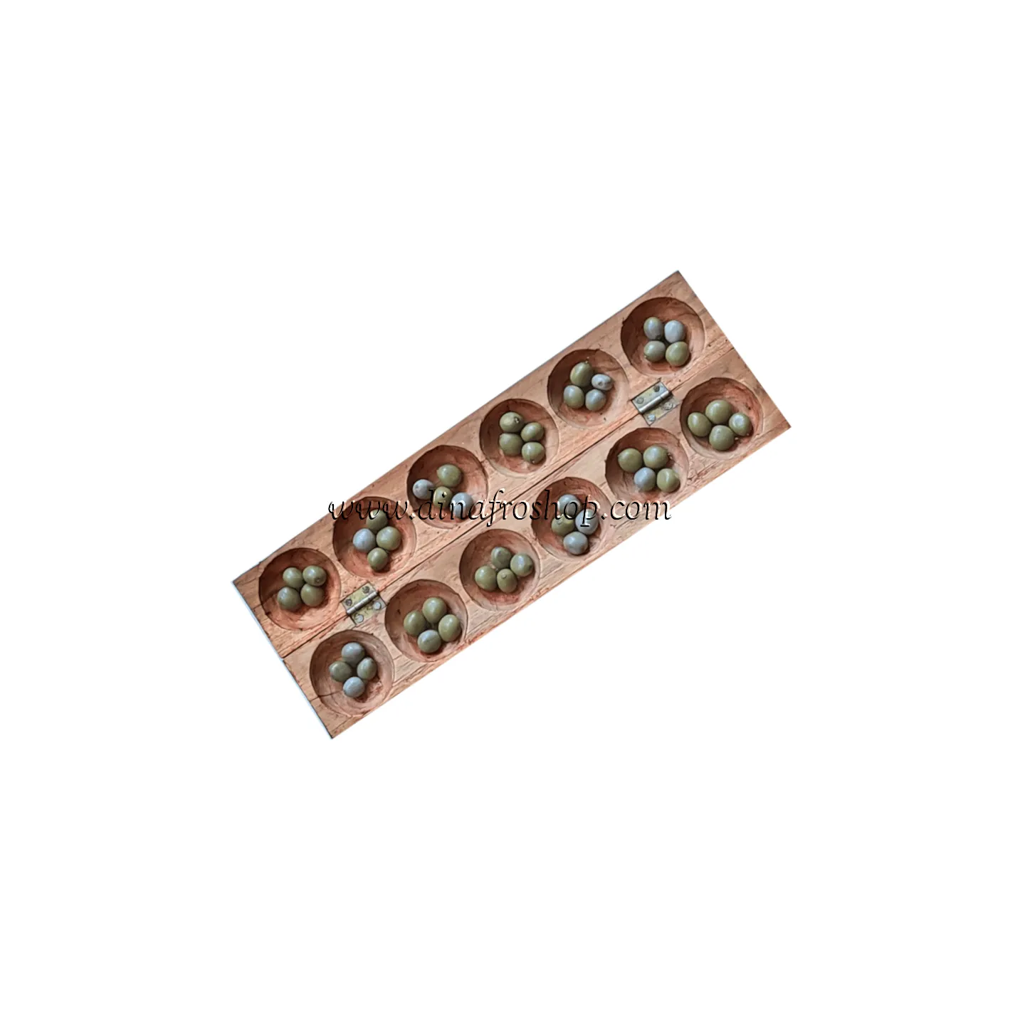 Awalé Mancala jeu de société africain en bois teck