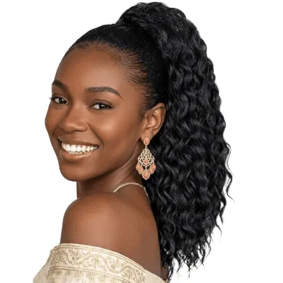 Postiche Ponytail cheveux bouclés