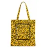 Tote Bag Wax pliable motif jaune rouge noir - sac cabas coloré Dina Afro Shop
