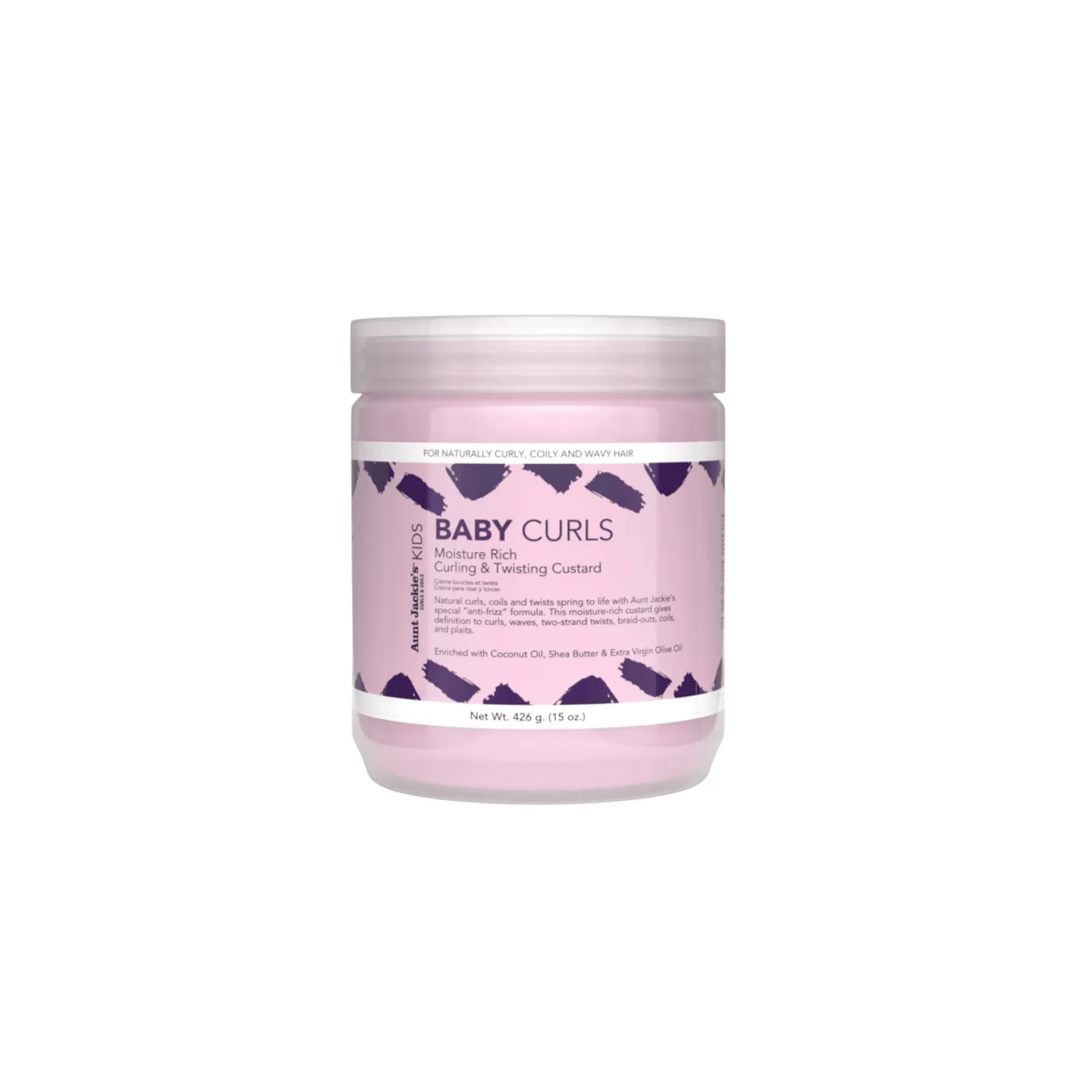 Aunt Jackie’s Kids Baby Curls Custard Boucles & Twists – Gelée Hydratante Anti-Frisottis 426 g