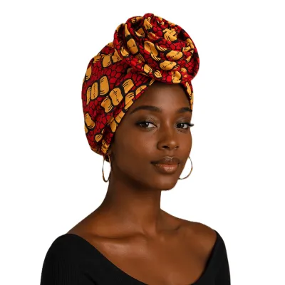 Bonnet en tissu africain pré-noué