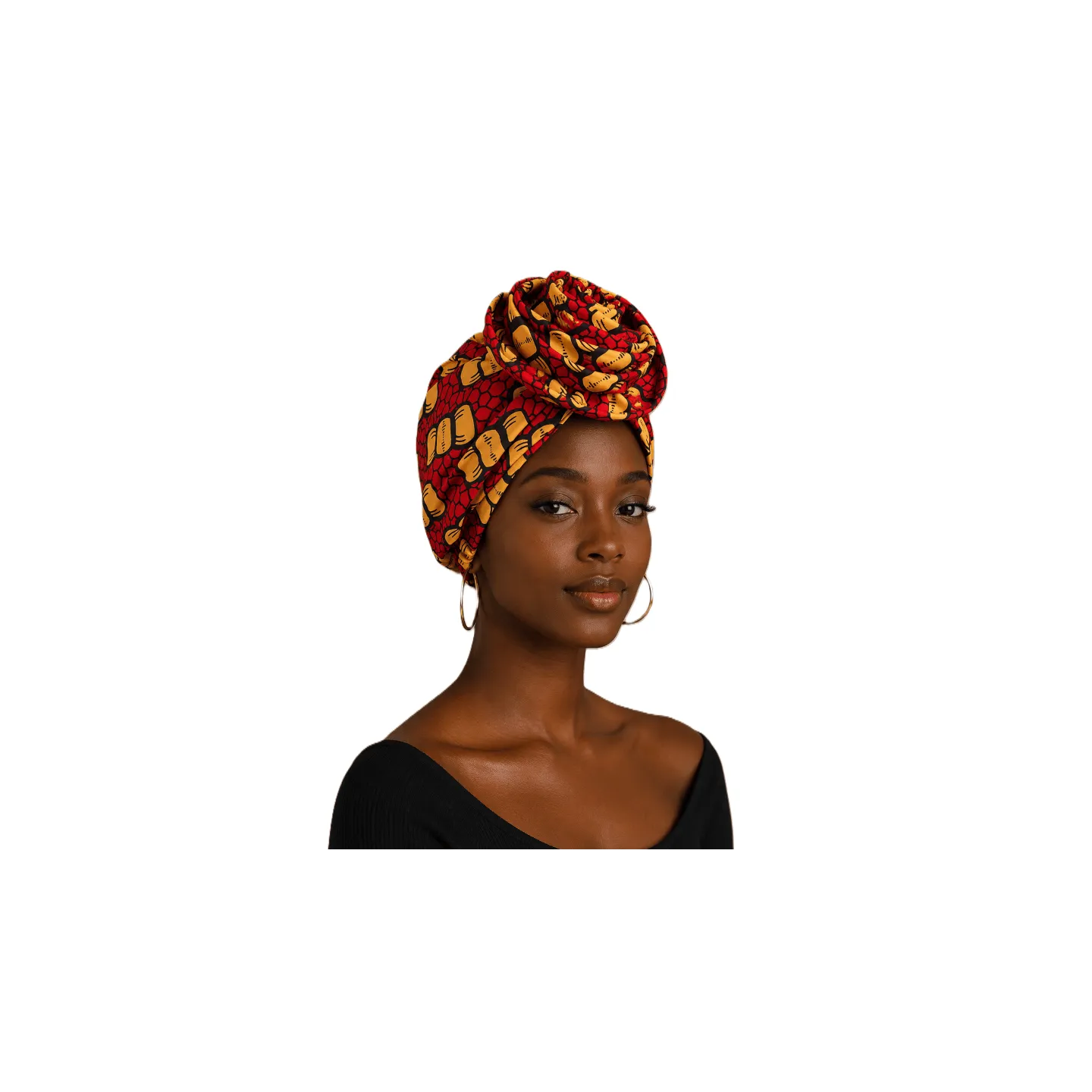 Bonnet en tissu africain pré-noué
