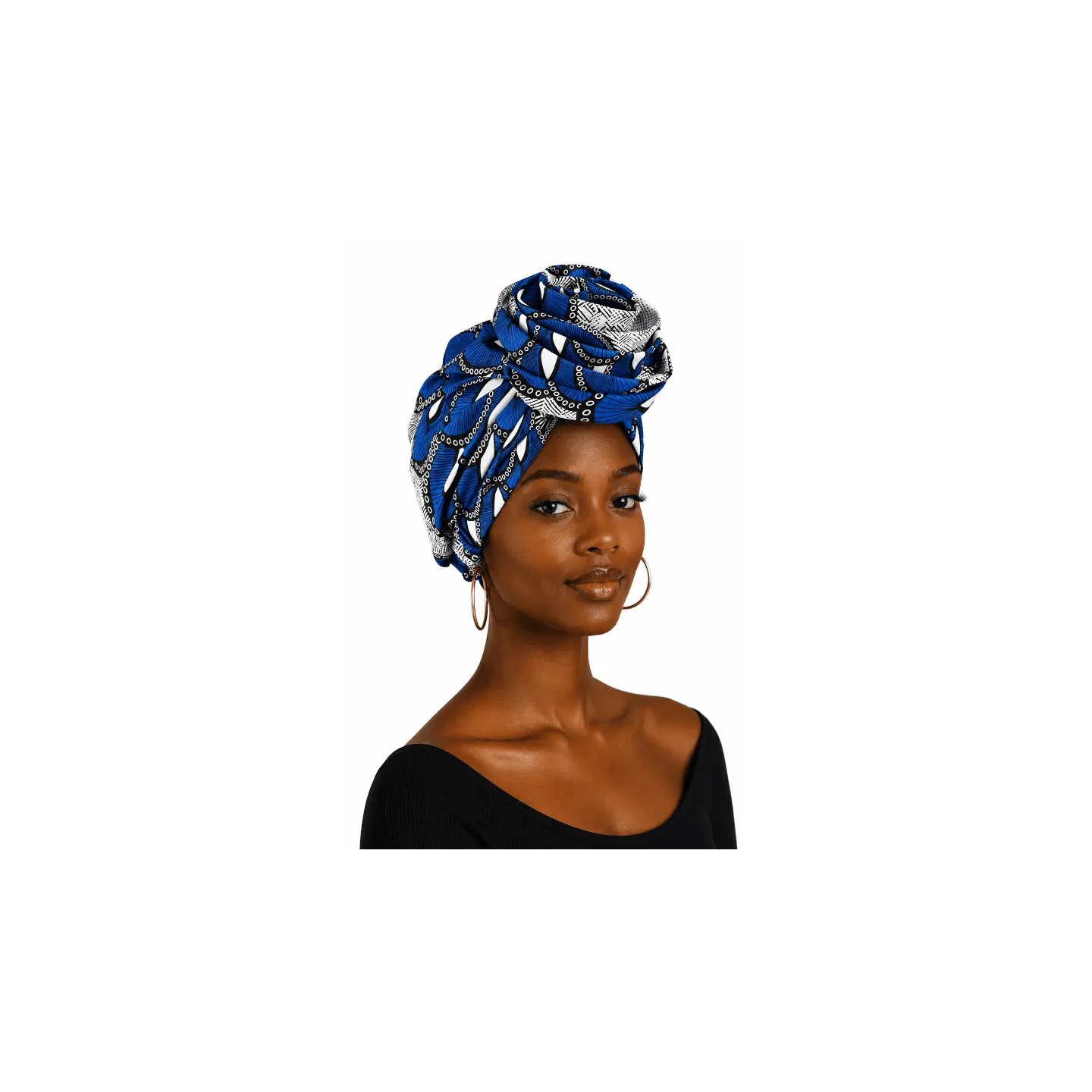 Bonnet turban pré-noué en wax Ankara