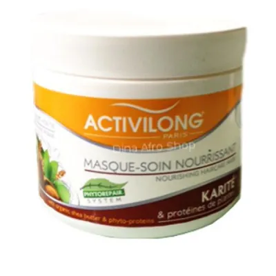 Masque-Soin Nourrissant au Beurre de Karité Bio & Protéines de Plantes Activilong 200 ml