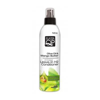 Elasta QP Olive & Mango Butter leave-in H2 Conditioner est un conditionneur sans rinçage au beurre de mangue et à l'huile d'oliv