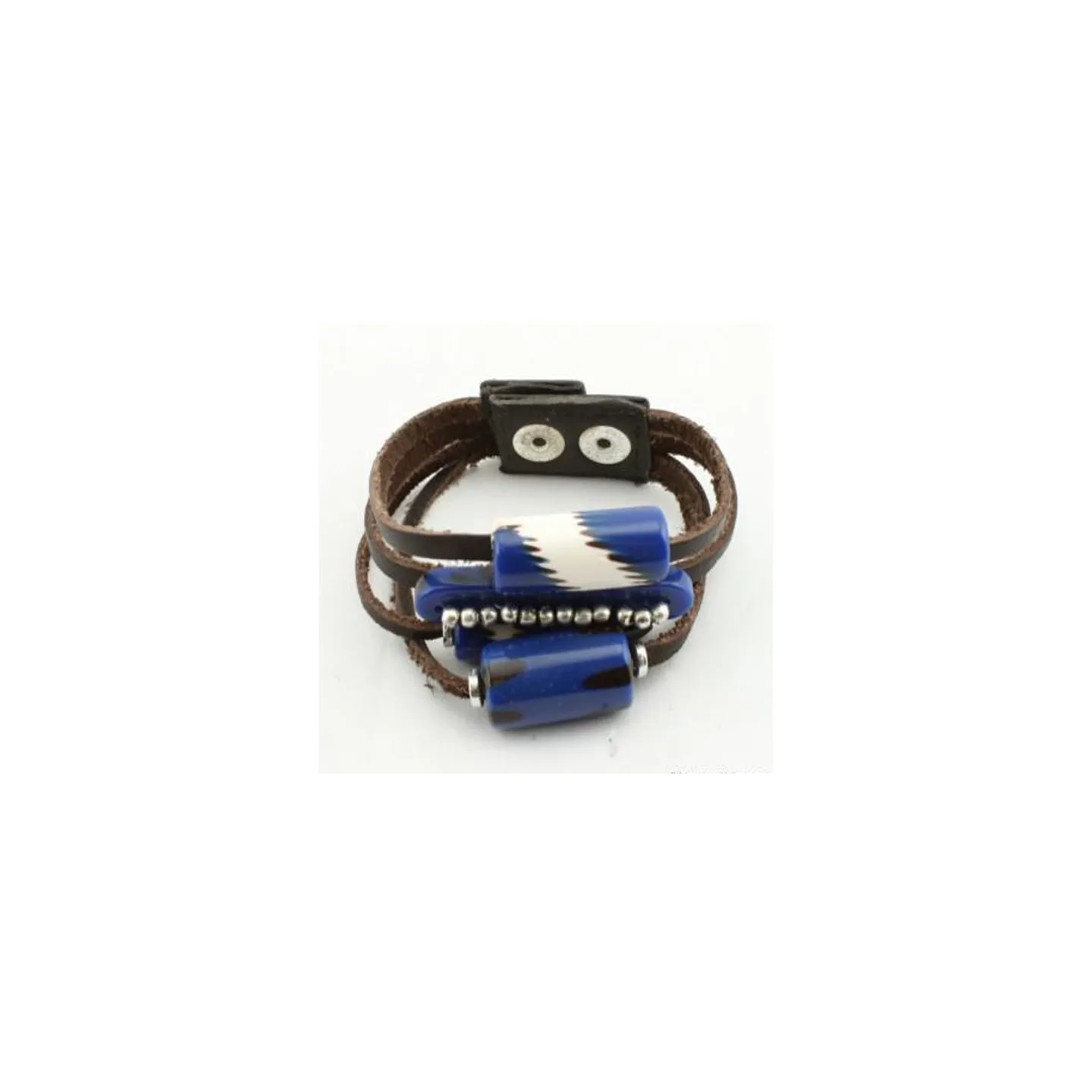Bracelet cuir résine métal