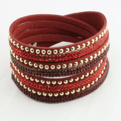 Bracelet  Cuir Synthétique métal acrylique