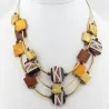 Parure collier et boucles d'oreille style aztèque