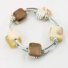 Bracelet verre métal nacre