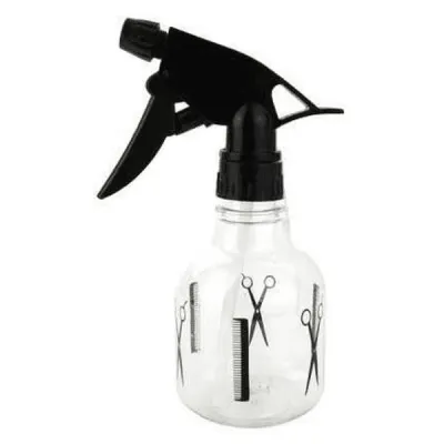 Vaporisateur Cheveux transparent (motif peignes & ciseaux) 250 ml