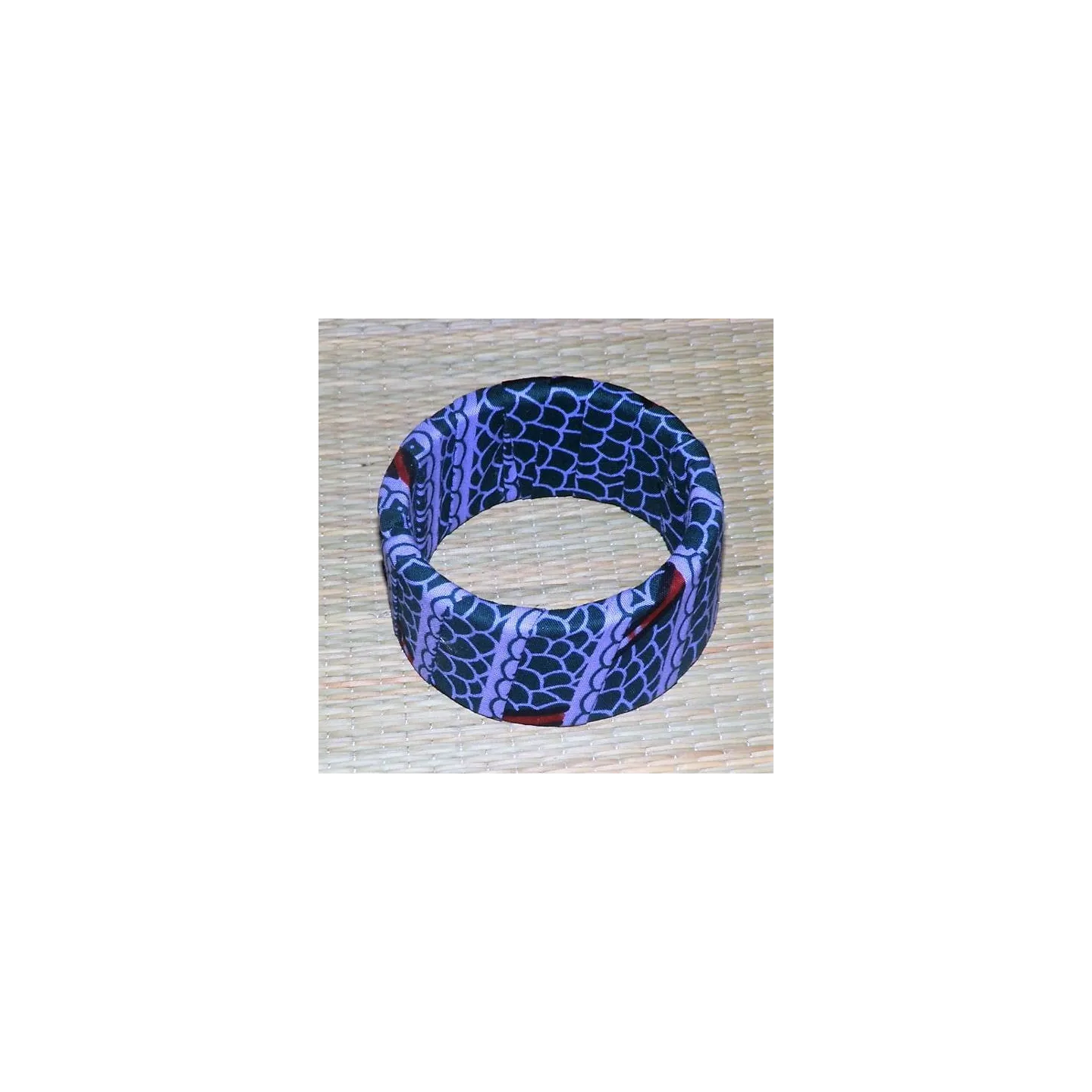 Parure boucles d'oreilles et bracelet en tissu wax