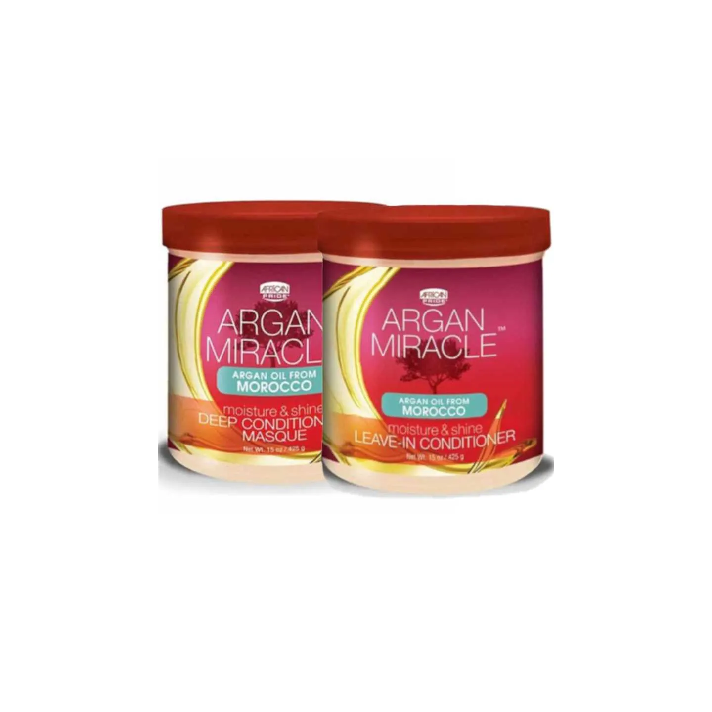 Duo hydratant cheveux cassants Argan Miracle African Pride