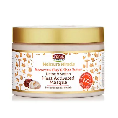 Moisture Miracle Moroccan Clay & Shea Butter Heat (Masque détox à l'argile Marocain & au beurre de Karité) African Pride