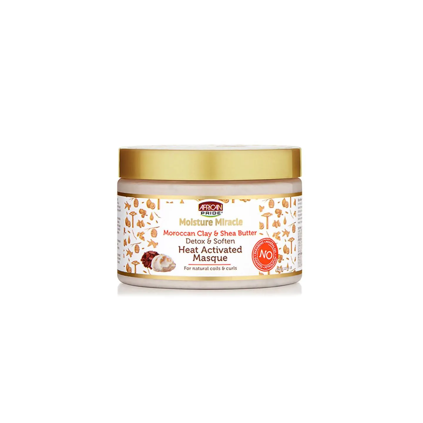 Moisture Miracle Moroccan Clay & Shea Butter Heat (Masque détox à l'argile Marocain & au beurre de Karité) African Pride