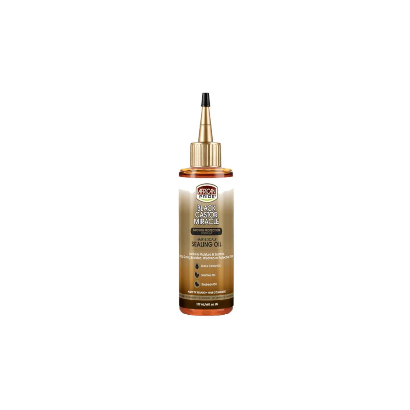 Black Castosr Miracle Hair & Scalp Sealing Oil ( Huile Scellante pour cheveux & cuir chevelu) African Pride 177 ml