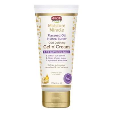 Moisture Miracle Gel n' Cream (Gel Crème à l'huile de lin & beurre de karité) African Pride 170g