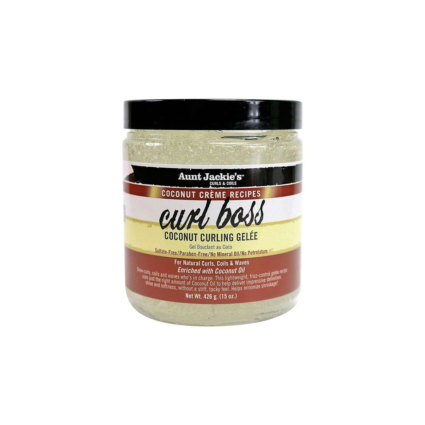 Curl Boss Coconut Curling Gelée ( Gel bouclant au coco) Aunt Jackie’s