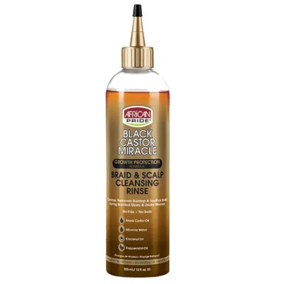 Black Castor Miracle Braid & scalp cleansing rinse (Rinçage pour tresses & cuir chevelu) African Pride 355ml