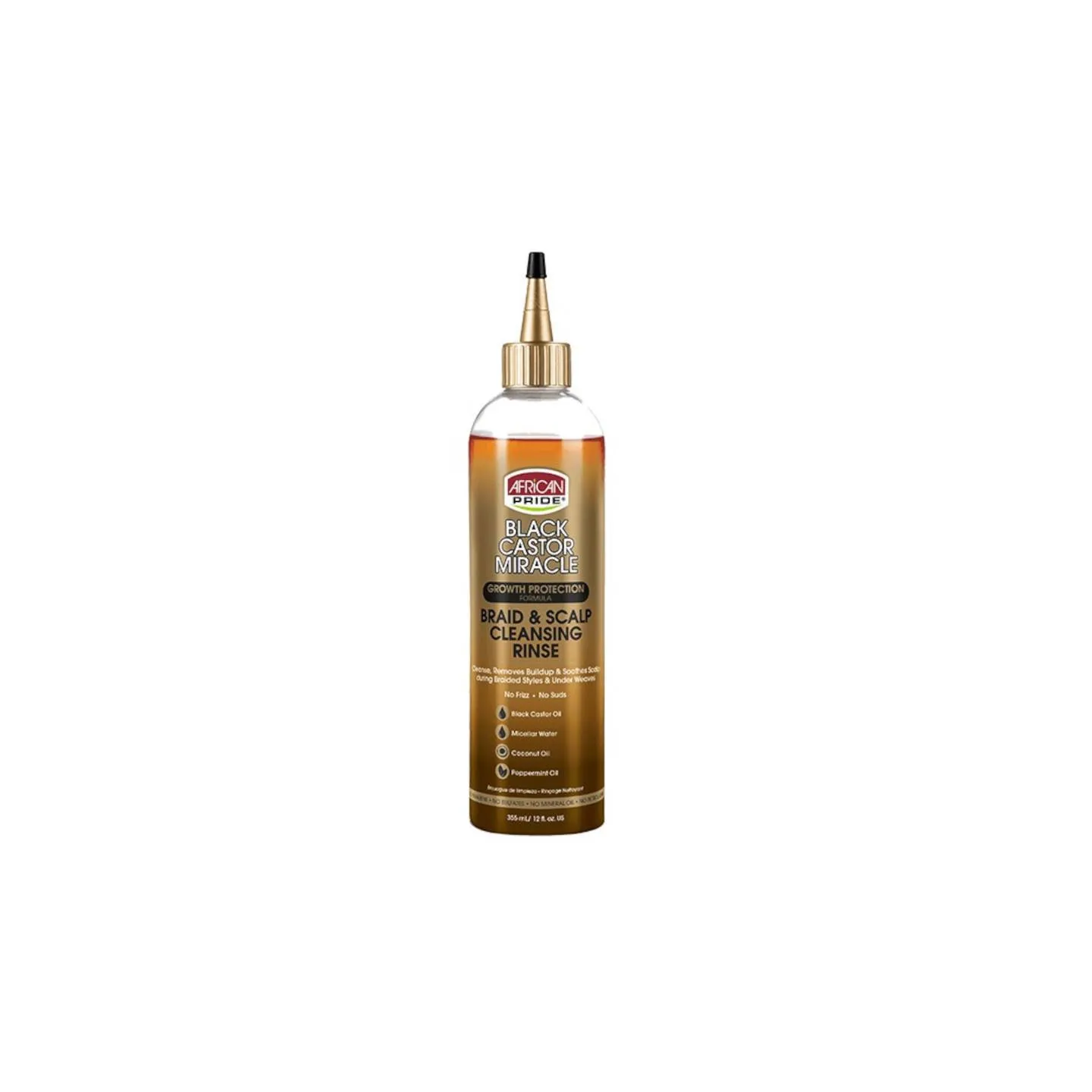 Black Castor Miracle Braid & scalp cleansing rinse (Rinçage pour tresses & cuir chevelu) African Pride 355ml