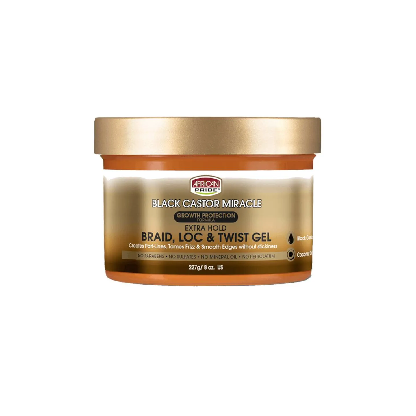 Gel Extra Fort Black Castor Miracle – Braid Loc Twist Gel African Pride 227 g Tresses Twists Locks