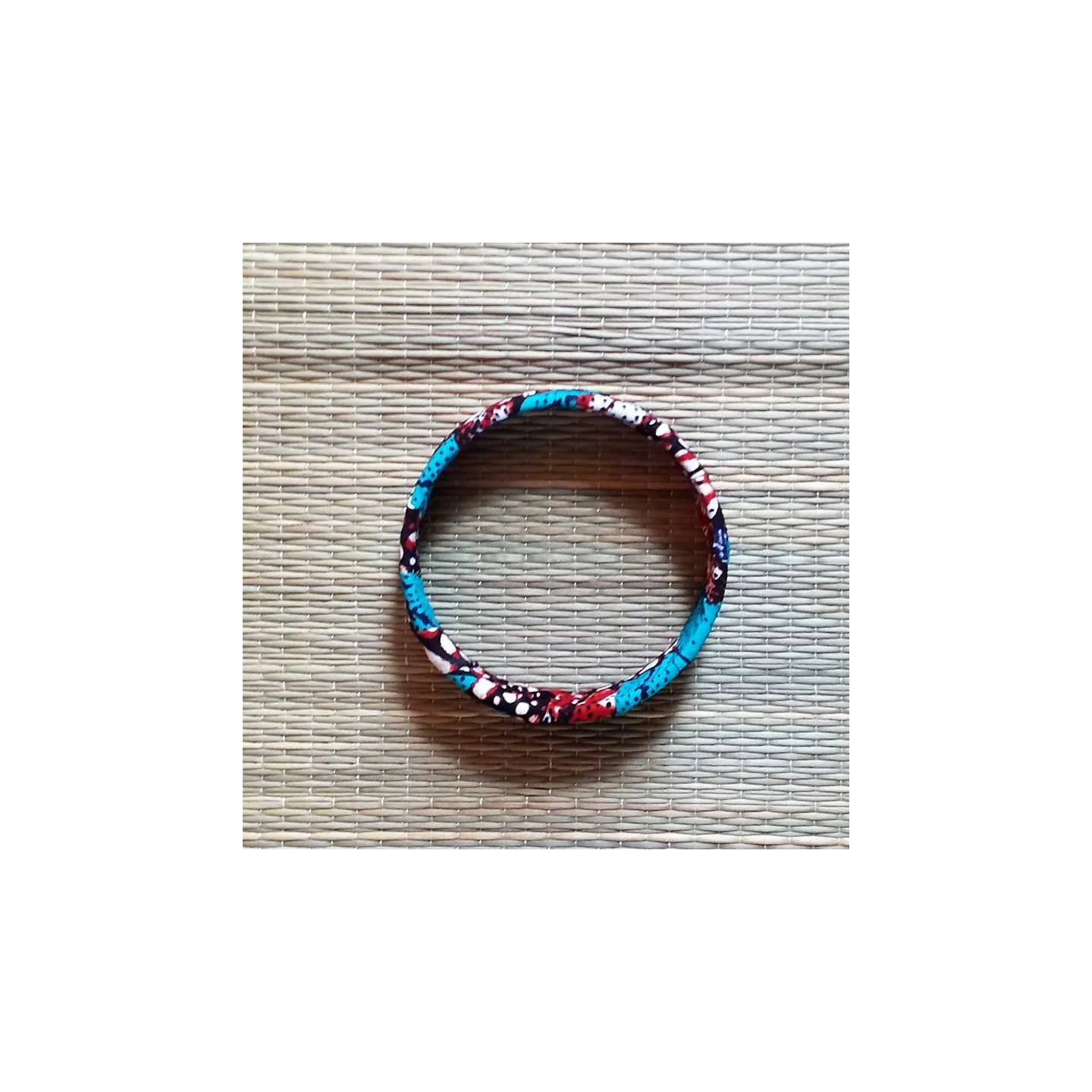 Bracelet Manchette en tissu wax 100% coton